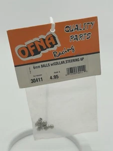 OFNA RACING 6mm BALLS w/COLLAR, STEERING (6PCS) - #30411 - NEW - Picture 1 of 2