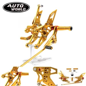 Adjustable Racing Footrest Rearsets Foot Pegs For Yamaha YZF R1 YZF-R1 2007 2008 - Picture 1 of 8