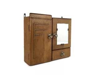 Gorgeous Antique Medicine Apothecary Cabinet Art Deco beveled glass Bathroom K - Picture 1 of 9