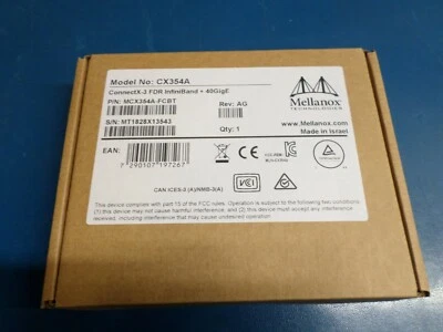Mellanox MCX354A-FCBT ConnectX-3 FDR InfiniBand + 40GigE, Brand New! - Image 1 of 4