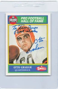 1990 Swell HOF #26 Otto Graham Signed Auto *K6466 - Picture 1 of 2