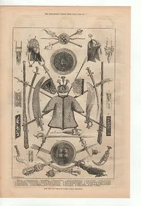 Prince Of Wales's Arms, Indian Collection, Vintage, 1876 antiker Kunstdruck - Bild 1 von 1