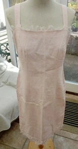 Fenn Wright Mason Pink Linen Sleeveless Fitted Dress Lined Size 10 - Picture 1 of 4