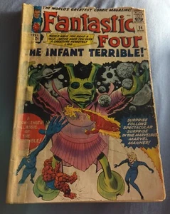 Fantastic Four 24 1964 1st Infant Terrible Stan Lee Jack Kirby Marvel Tape Spine - Picture 1 of 6