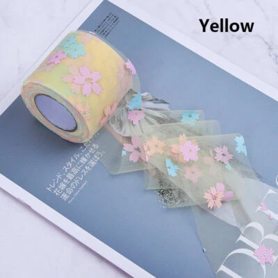 Rollo de tul con estampado floral de 25 yardas de tela de cinta de malla de encaje hágalo usted mismo lazo decoración de boda Foto 1 de 4