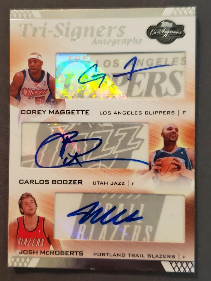 topps 07 tri co-signers maggette, boozer, Mcroberts - Image 1 of 2