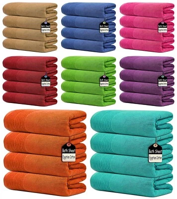 1x-4x Big Super Jumbo Bath Sheet Towel 100% Egyptian Cotton XL Large Bath Towels - Image 1 of 2