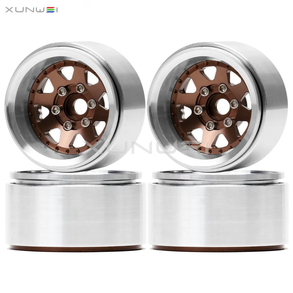 Offset -10mm Aluminum 1.9" Beadlock Wheel Rim for RC Crawler TRX4 SCX10 TAMIYA - Image 1 of 4