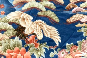 Vtg Print Concepts "Kimono Yoshika" Coordinated Sewing Fabrics 1 + 1.75 yd 42" - Picture 1 of 17