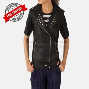 Ladies Leather Jacket | Half Sleeves jacket | Custom Sizing with Best Materials