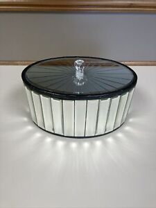 Uttermost oval beveled mirrored box with lid 12" long and 9" wide FREE SHIPPING