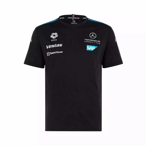 Mercedes Benz EQ Formula E S8 Men's Team T-Shirt - Black/White Cover