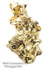 Gold Nugget Charm Pendant EP Gold Plated Jewelry with a  Lifetime Guarantee