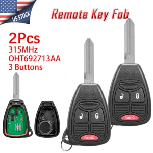 2X Para Jeep Wrangler 2006 2007 2008 2009 2010 2011 Calibre Nitro Mando a Distancia Llavero - Imagen 1 de 7
