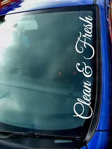 Sauber und frisch klein - große Windschutzscheibe Auto Aufkleber Decals JDM EURO DUB Szene - Bild 1 von 2
