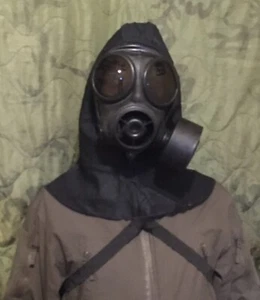 Remploy Responder Black Hood ONLY EDC Escape Riot CBR NBC Suit Gas Mask Latex - Picture 1 of 9