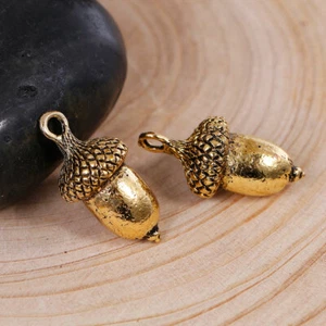 4 x Colgante Bellota Oro 23x11mm - Imagen 1 de 3