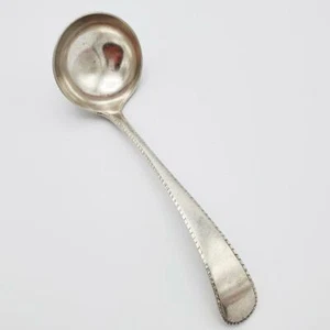 English Sterling Gravy Ladle Feather Edge Charles William Fletcher & Son 1929 - Picture 1 of 5