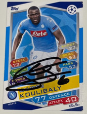 SIGNED Kalidou Koulibaly Match Attax Football Card SSC Napoli RARE