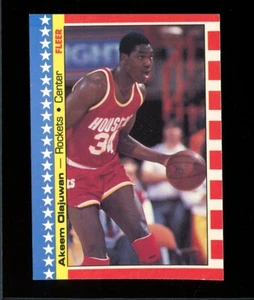 Pegatina Fleer 1987 #3 Akeem Olajuwon casi nueva o mejor - Imagen 1 de 2