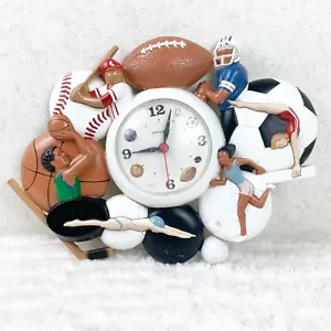 VTG Burwood Sports Clock WORKS Football Basketball Baseball Soccer & More Retro - Picture 1 of 12