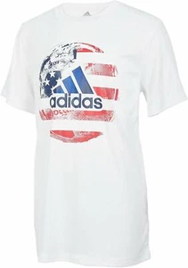 Adidas Boys' Soccer Ball Graphic T-Shirt, White, Size Small(8), 9873-1 - Picture 1 of 1