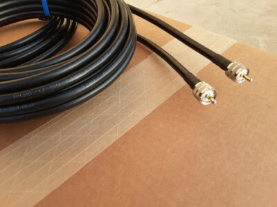 RG-8/U   PL259  to PL259 UHF  male  Real Copper COAX CABLE  Antenna   75 FT - Image 1 of 3