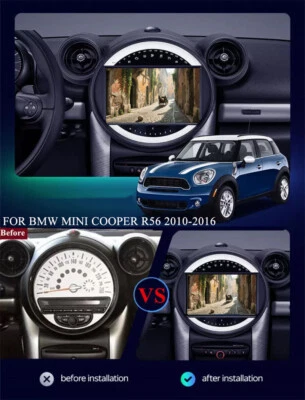 9'' Carplay Autoradio Android 14 GPS Für BMW Mini Cooper Countryman R60 2010-16 - Bild 1 von 4