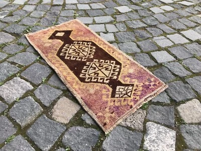 土耳其古董地毯波西米亚小地毯Oushak地毯复古地毯手工羊毛地毯 — 第 1/4 张图片