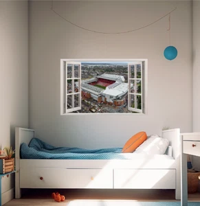 3D Fake Window Anfield Football Stadium Wall Art Liverpool Vinyl Sticker Decal - Picture 1 of 4