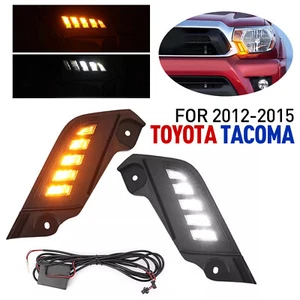 2x LED Daytime Running Light Headlight Side Lamp Fit For 2012-2015 Toyota Tacoma - Picture 1 of 18