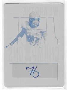 Minkah Fitzpatrick 2018 LEAF VALIANT CYAN AUTOGRAPH CARD WC Steelers 1/1 AUTO RC - Picture 1 of 2