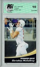 @ Christian McCaffrey 2017 Leaf Limited Edition #1 Gold 25 Made Rookie PGI 10