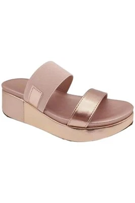 Sandalias de cuña Kenneth Cole Reaction Perry para mujer oro rosa Foto 1 de 3