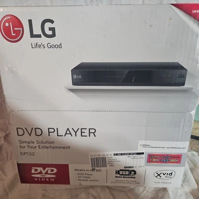 LG DP132 Reproductor de DVD - Nuevo en Caja Sellada USB Grabación Directa Foto 1 de 2