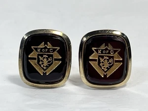 Par De Gemelos De Colección KofC Caballeros de Colón Rojo De Colección - Imagen 1 de 10