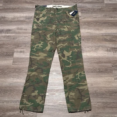 Calça Polo Ralph Lauren Masculina Tamanho 36x33 Utilitário de Camuflagem M43 Carga Desgastada - Imagem 1 de 4