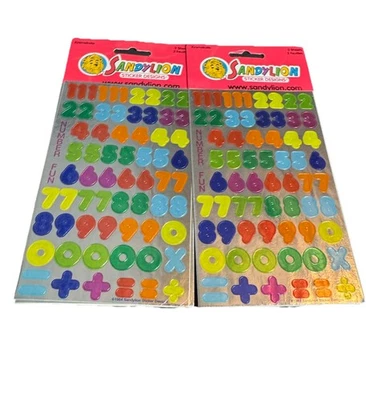 2 Vintage Sandylion Numbers Stickers New Sealed - Image 1 of 2