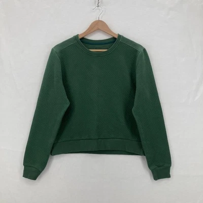 Born Primitive Sweater Mens Small Green Quilted Pullover Athletic Crewneck Gym - Image 1 of 4