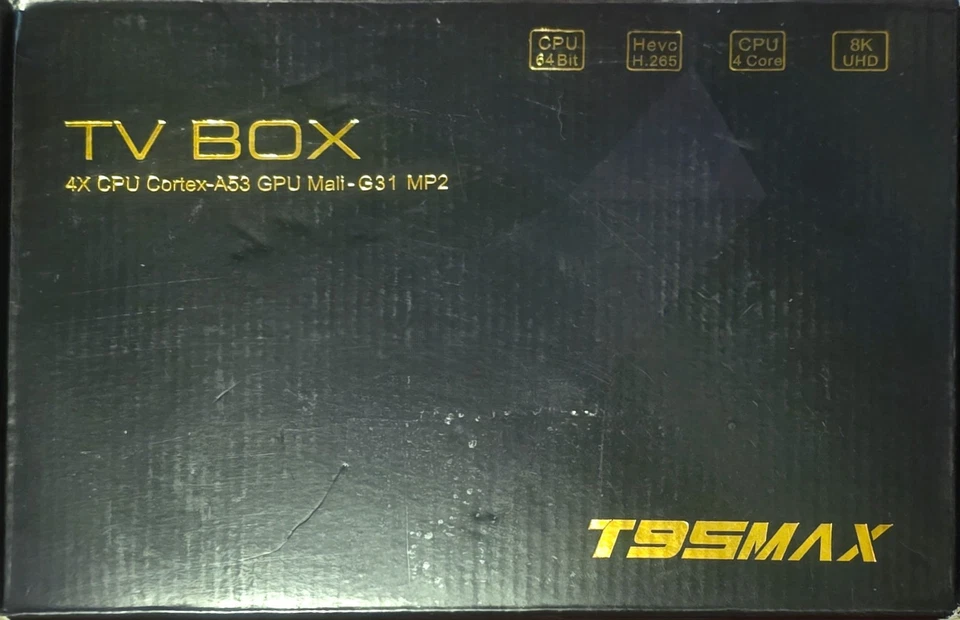 T95 TV Box 4x CPU Cortex-A53 GPU Mali-G31 MP2 Foto 1 de 4