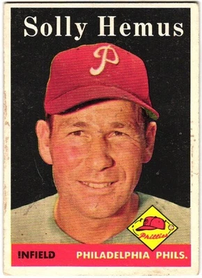1958 Topps - Solly Hemus #207 Mild Corner crease - Image 1 of 2