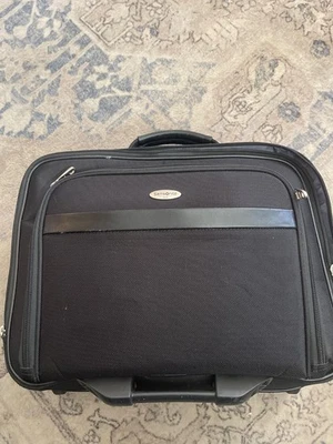 Samsonite Black Rolling Business Briefcase Carry On Laptop Travel Bag - Image 1 of 4