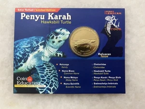 (JC) Marine & Reptilian (3rd Series) 2006 Coin Card no 2 Hawksbill Turtle - Picture 1 of 5