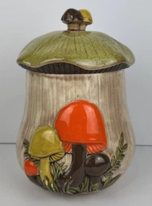 Vintage Arnel's Ceramic Mushroom Canister/ Cookie Jar 10.25" With Lid Retro MCM - Picture 1 of 14