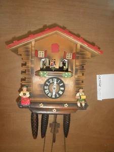 Cuckoo Clock German working SEE VIDEO Musical Black Forest Chalet 1 Day CK3368 - Picture 1 of 9