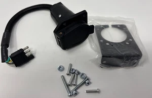4 Pin To 7 Pin Trailer Adapter Plug With Bracket Connector US Type 6-24V - Bild 1 von 4