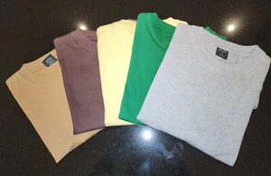 Men's Plain Blank Heavyweight Short Sleeve Tee T-Shirt Lot Slugger Brand USA - Picture 1 of 6