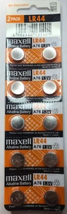 10 PACK LR44 MAXELL ALKALIN A76 L1154 AG13 357 (GOOD EXPIRE 10/32) FREE SHIPPING - Picture 1 of 2