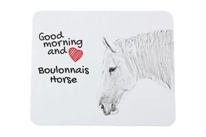 Cheval Boulonnais sous-main de souris avec cheval Art-Dog - Photo 1/7