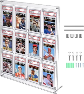 Acrylic PSA Slab Card Display Case 12 Graded Sports Card Display Frame Clear UV - Picture 1 of 6